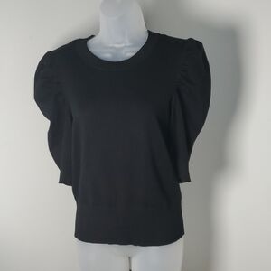 Chic Black Puff Sleeve Blouse